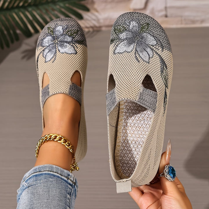 Chaussures femme confortables et respirantes à motif floral