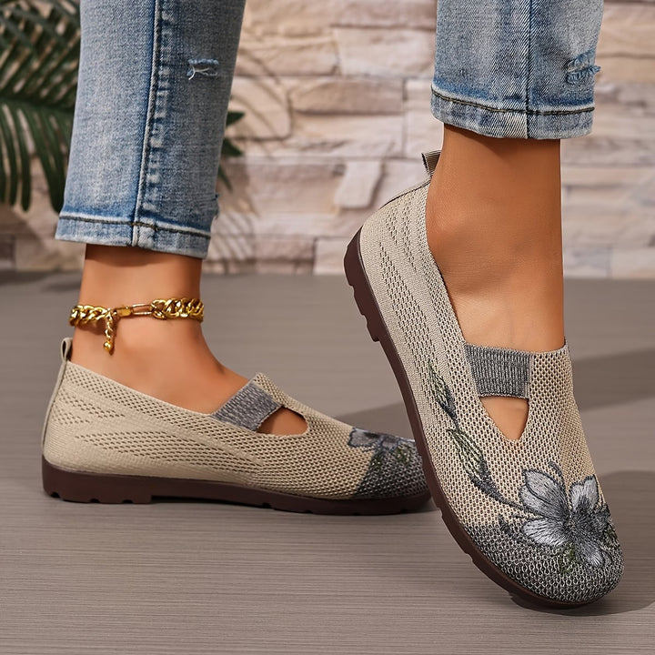 Chaussures femme confortables et respirantes à motif floral