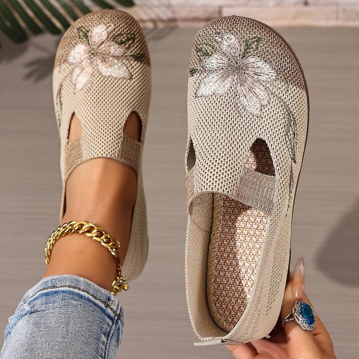 Chaussures femme confortables et respirantes à motif floral