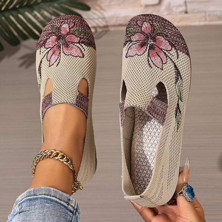 Chaussures femme confortables et respirantes à motif floral