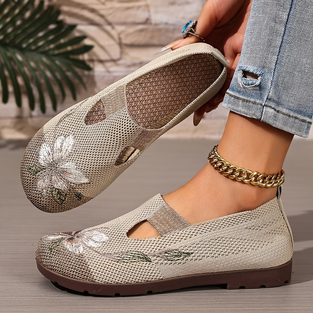 Chaussures femme confortables et respirantes à motif floral