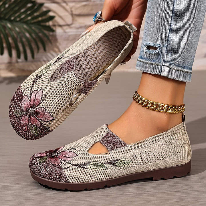 Chaussures femme confortables et respirantes à motif floral
