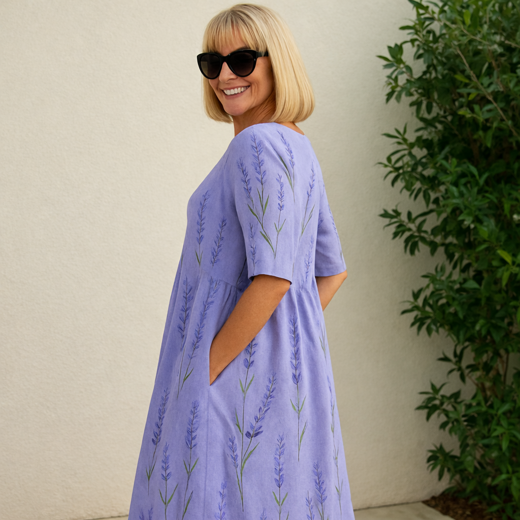 Robe midi fluide et élégante pour femme