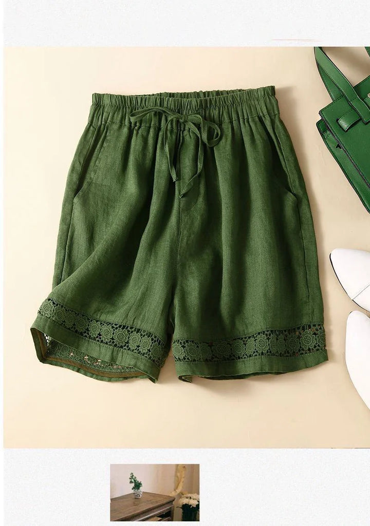 Short en lin léger et confortable pour femme